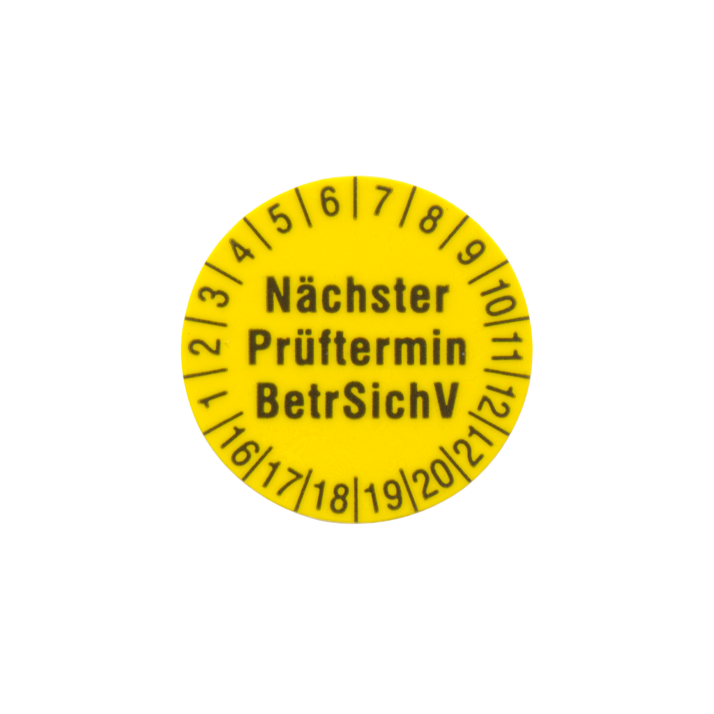 1238D Prüfetiketten  Ø 15mm (250 St.) - gelb