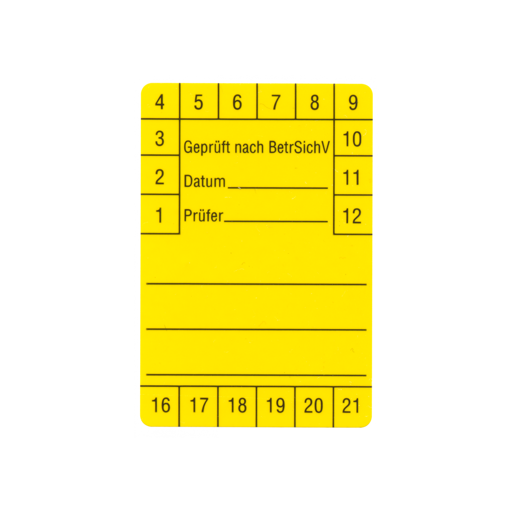 1280D Prüfetiketten 60 x 40 mm (250 St.) - gelb