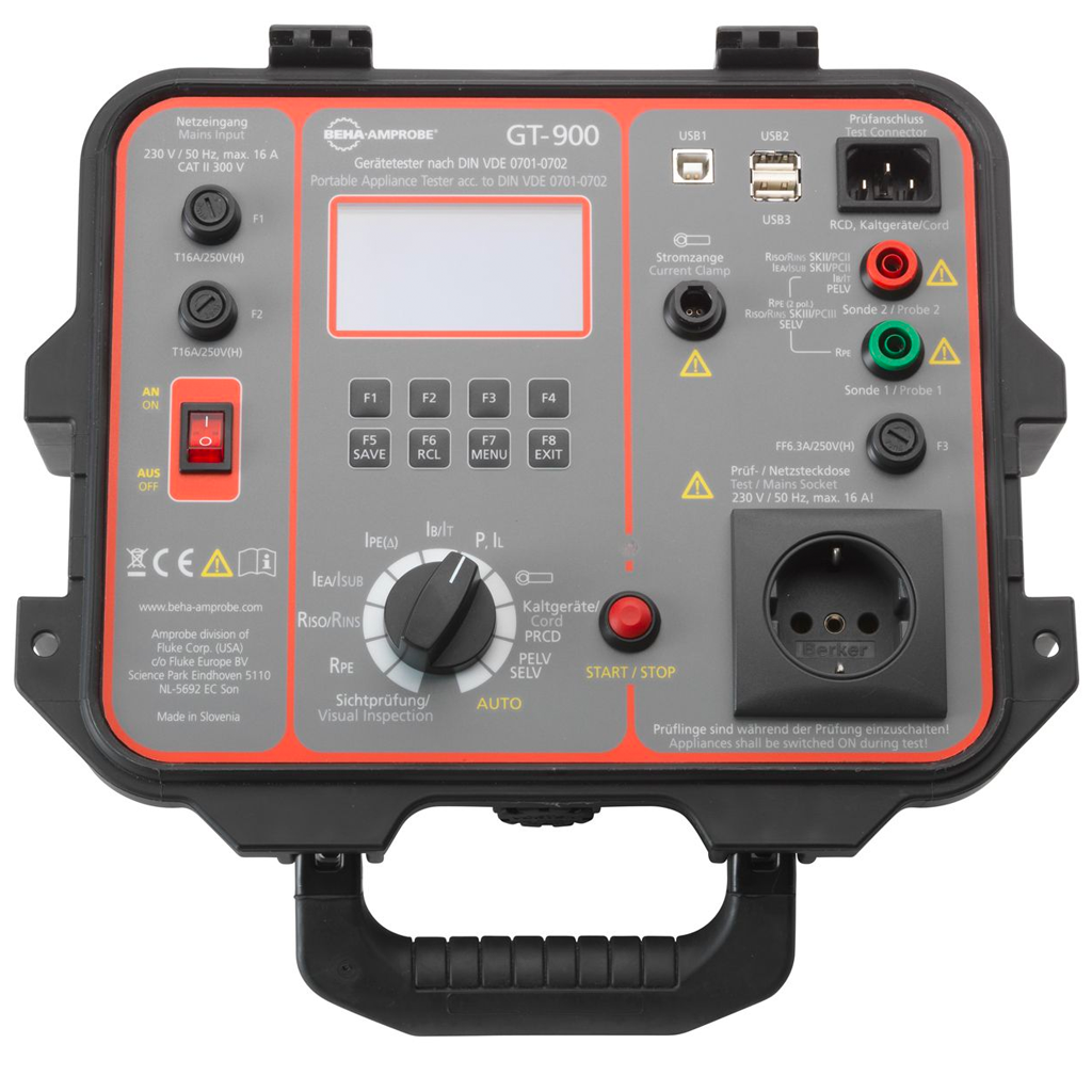 GT-900-D Gerätetester für Prüfungen nach DIN VDE 0701-0702 und DGUV Vorschrift 3